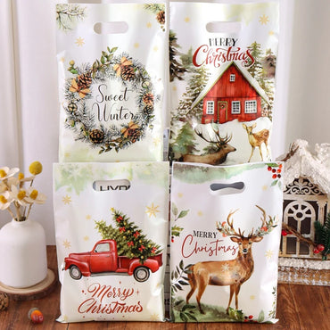 10/20/50pcs Christmas Gift Bags - Stylized Packaging Bag Holiday Christmas