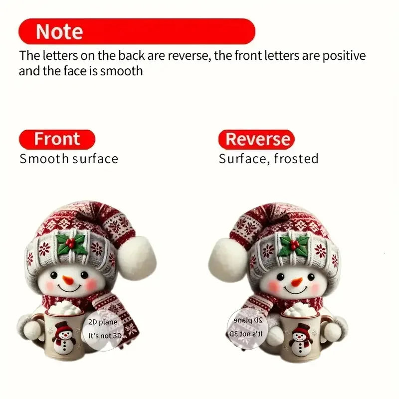 New Christmas Snowman Earrings Flat Acrylic Creative Christmas Decoration Cartoon Santa Claus Necklace Earrings