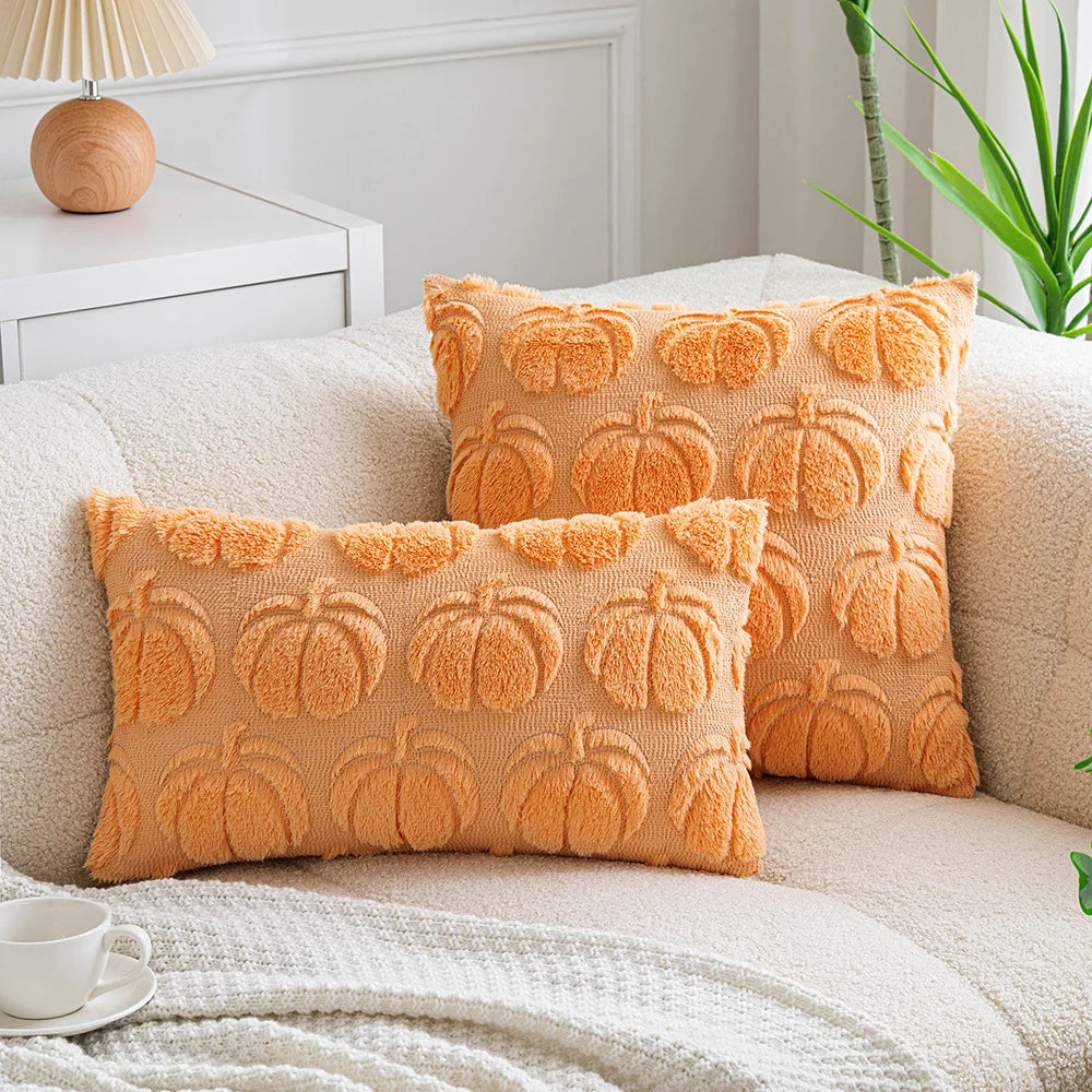 Pumpkin Throw Pillow Cover/Pillowcase Autumn Theme Beautiful and Comfy (PILLOW INSERTS NOT INCLUDED)